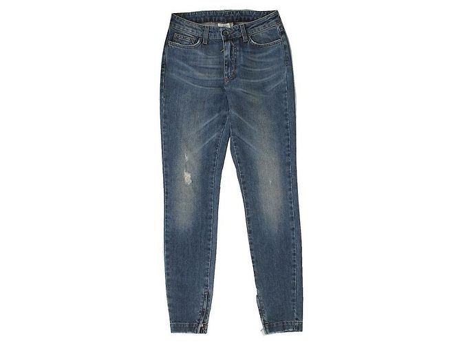 Dolce & Gabbana Audrey Blue Washed Damage Denim Pants