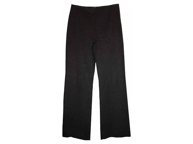 Valentino Black Wool Cashmere Wide Pants