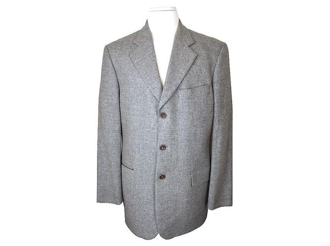 Bally Gray Wool Men's Jacket Brown