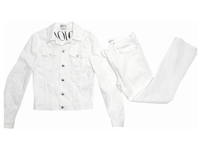 Dior Conjunto de denim Alex Foxston, parte de cima e parte de baixo Branco