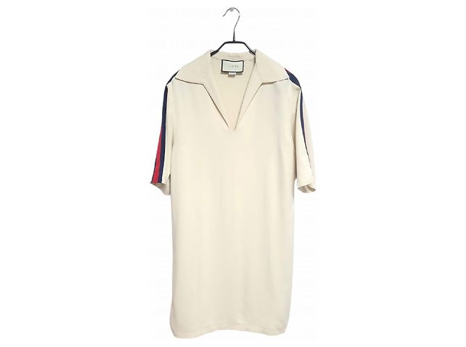 Gucci Web Stripe Kurzarmkleid Braun
