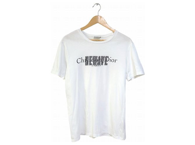 Dior New Wave Kurzarm-T-Shirt Weiß