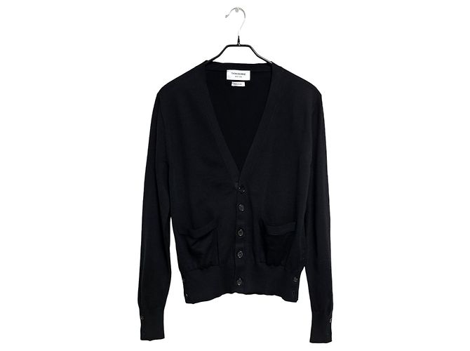 Thom Browne Wollcardigan Black Label Schwarz