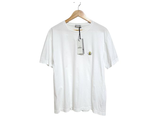 Dior KAWS Bee T-Shirt mit kurzen Ärmeln Weiß