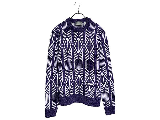 Dior Diamond Jacquard Knit Blue