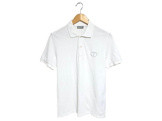 Dior Polo mit kurzen Ärmeln und CD-Logo Weiß