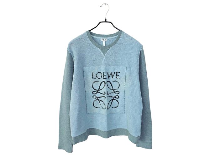 Loewe Anagram Inside Out Sweatshirt Blau 