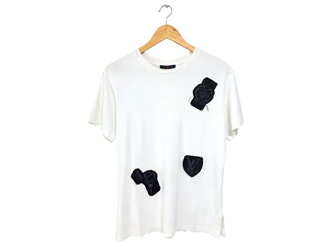Louis Vuitton Camiseta de manga curta com patch de logo Branco