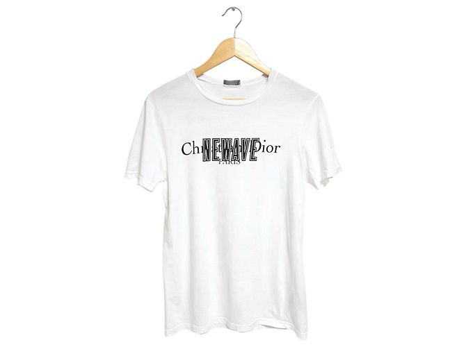 Dior New Wave Kurzarm-T-Shirt Weiß