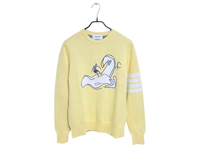 Thom Browne Milano Stitch Surf-Strick Gelb