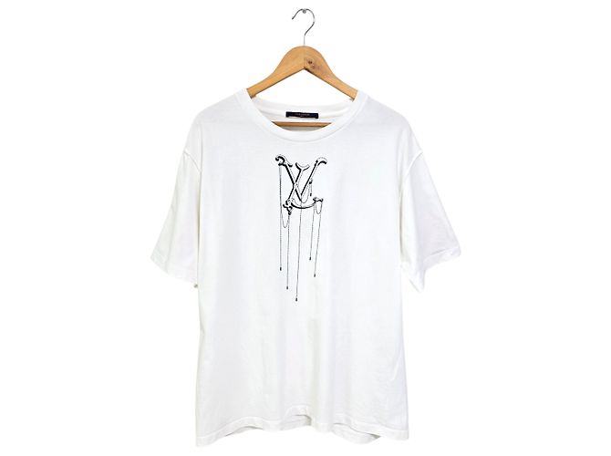 Louis Vuitton LV-Pendelt-Shirt mit kurzen Ärmeln Weiß