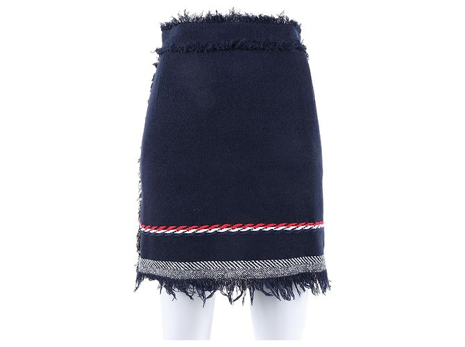 Saia de tweed Thom Browne Azul