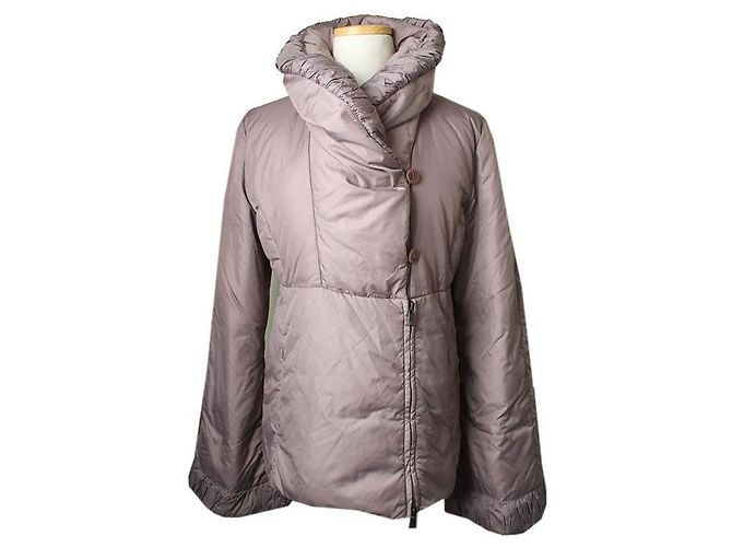 Jaqueta acolchoada franzida lilás Armani Collezioni