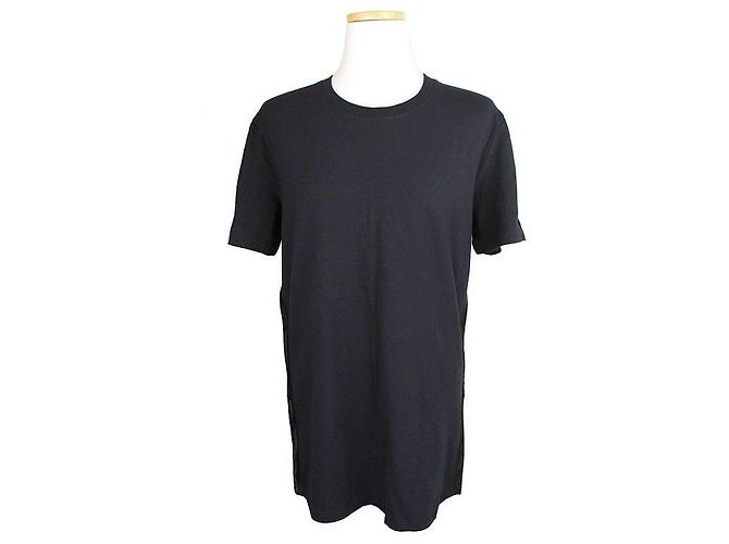 Dolce & Gabbana Schwarzes Satin-Applikation T-Shirt
