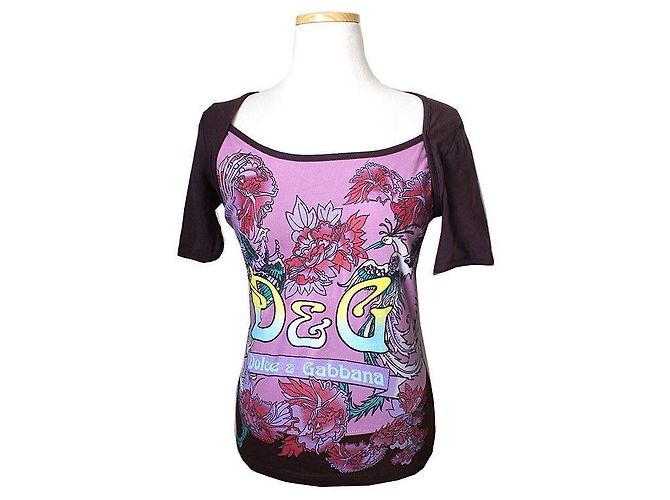Dolce & Gabbana Camiseta Psicodélica Marrom