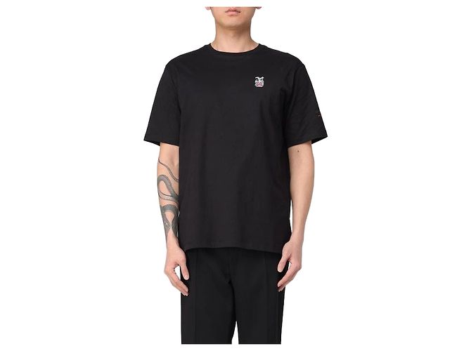 Bally Kurzarm-T-Shirt mit Wappen-Logo Schwarz