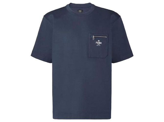 Fendi Baumwoll-T-Shirt ARYR Blau
