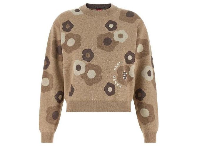 Kenzo Bestickter Pullover Braun 