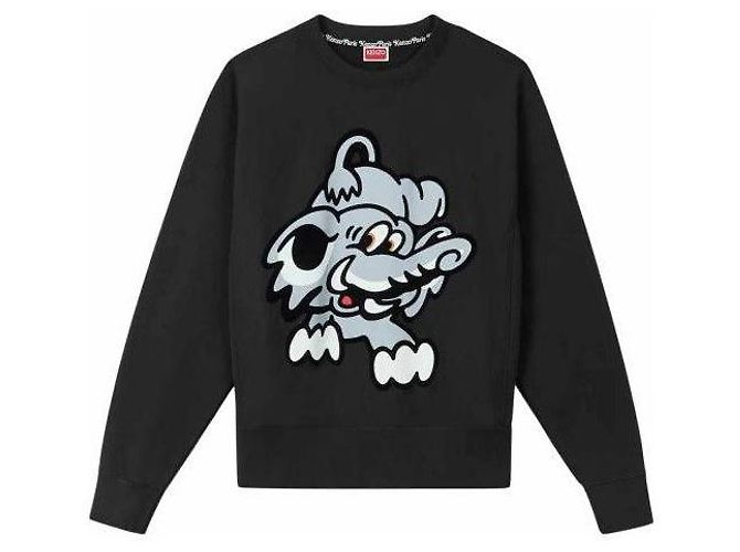 Kenzo Baumwoll-Sweatshirt Schwarz 