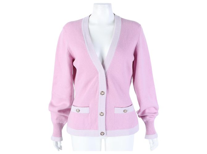 Chanel Cashmere-Cardigan Lila
