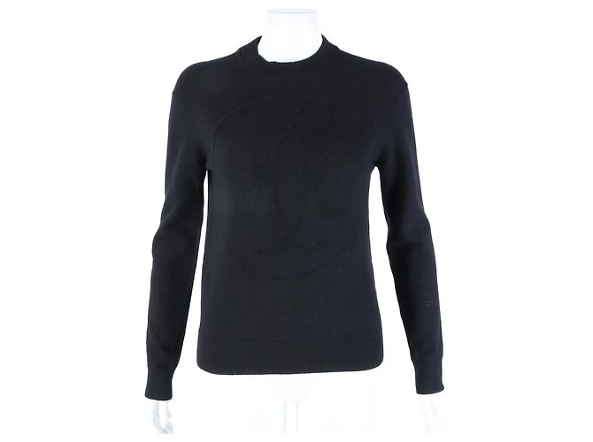 Pull en cachemire à manches longues Hermès Noir