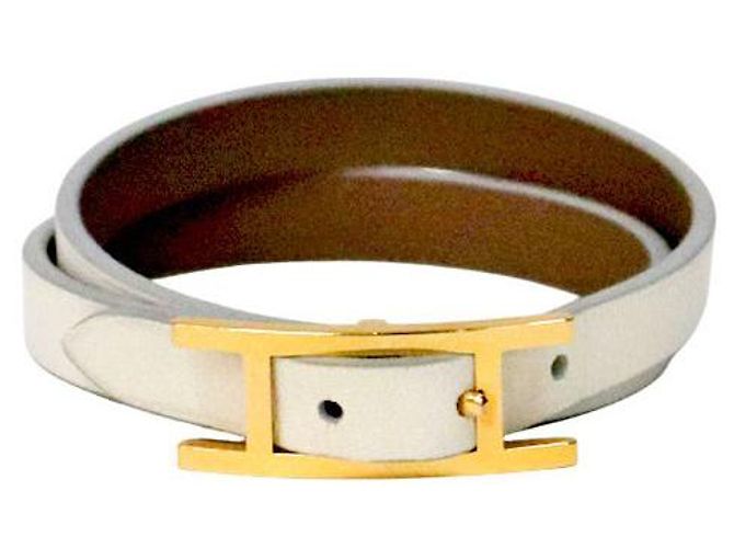 Hermès Double Strap Bihapi Bracelet Brown 