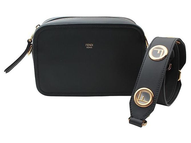 Fendi Camera Case Shoulder Bag Black