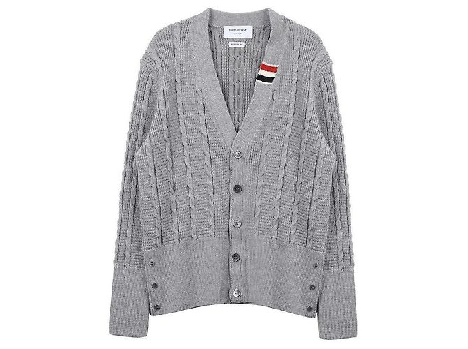 Thom Browne Kabelstrick-Cardigan Braun