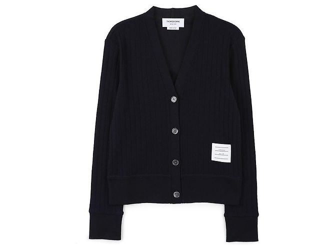 Thom Browne Cardigan mit V-Ausschnitt Blau