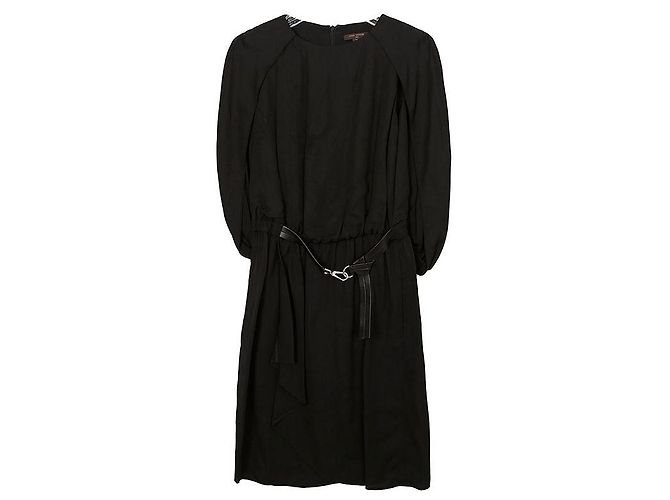 Louis Vuitton Vestido sem mangas com cinto Preto
