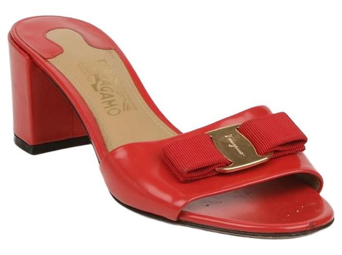 Salvatore Ferragamo Open Toe Vara Sandals Size