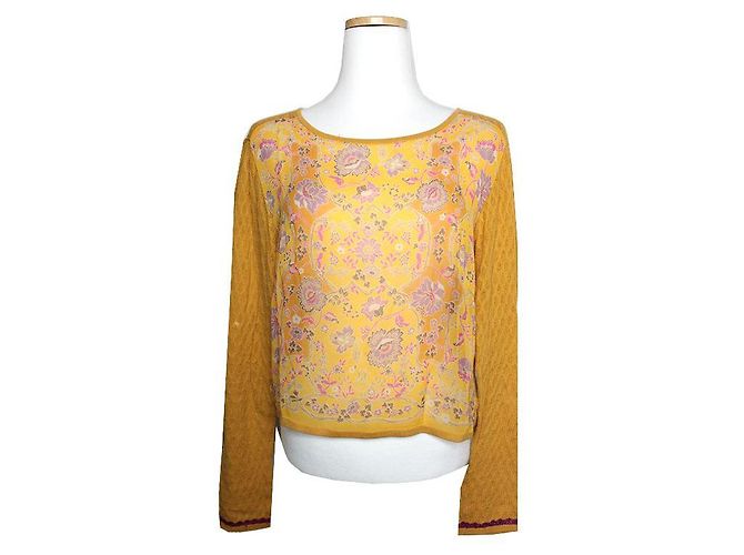 Etro Senfgelbes Strickoberteil 