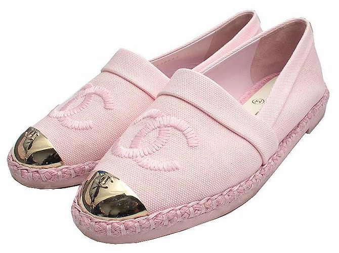 Chanel Espadrillas a punta rosa chiaro