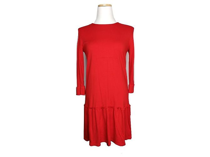Miu Miu Rotes Kleid mit tiefer Taille