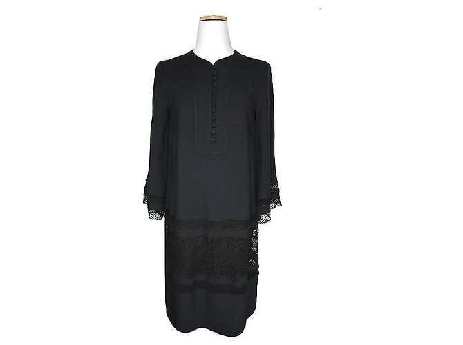 Chloé Vestido de renda preto