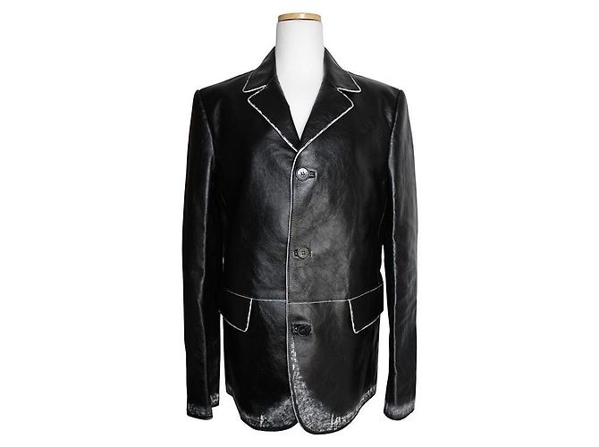 MCM Schwarze Lammlederjacke