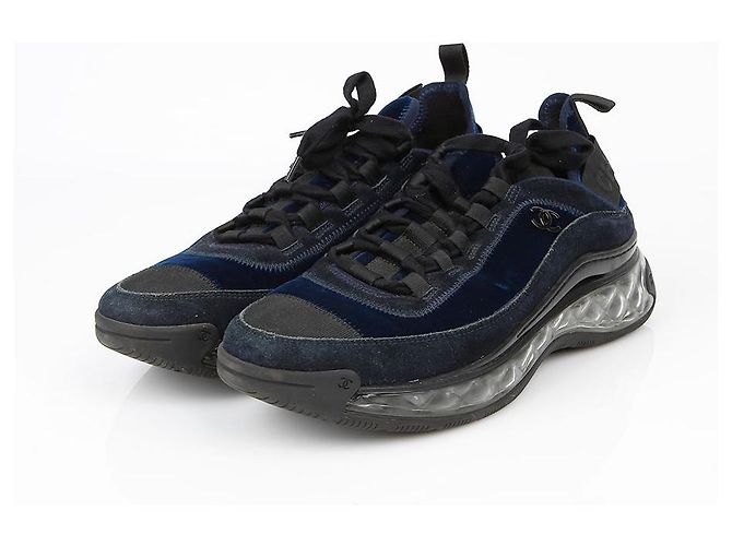 Chanel Sneaker aus Mischfaser Größe Blau