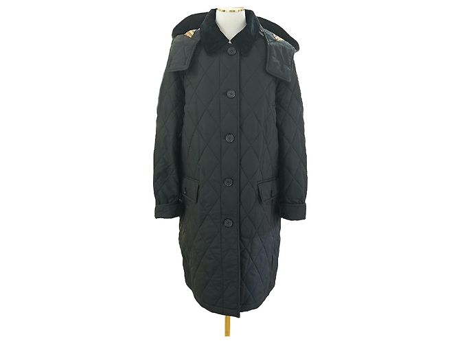 Burberry Damen schwarze gesteppte Jacke Dereham