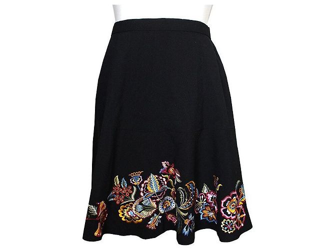 Kenzo Gonna svasata ricamata Nero