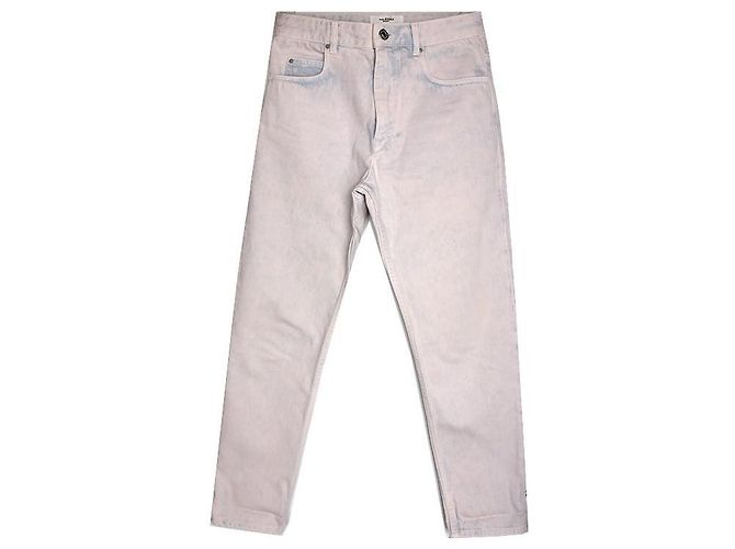 Pantalones de denim azul lavado con estampado Isabel Marant Étoile