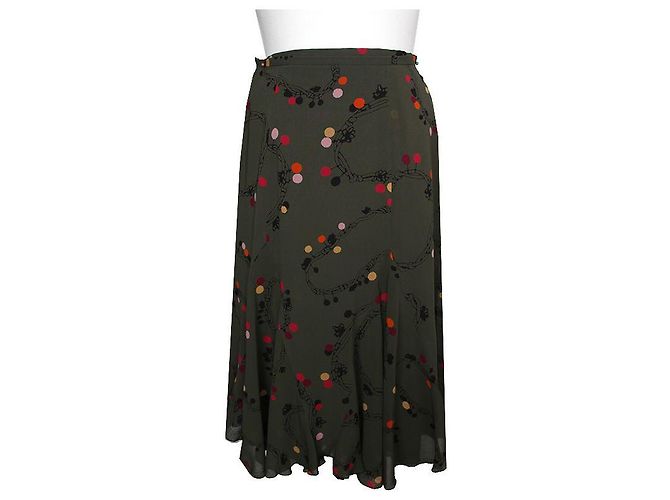 Saia estampada Sonia Olive Green da Sonia Rykiel