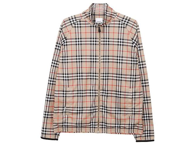 Burberry Check Zip-Up Jacket Size Brown