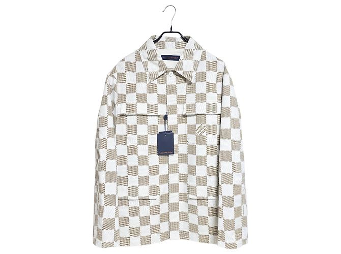 Louis Vuitton Giacca Overshirt Damier Marrone