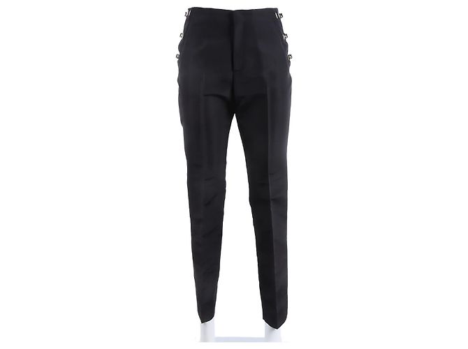 Pantalones de seda Gucci Negro
