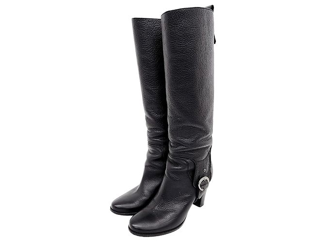 Céline Celine Long Boots Black