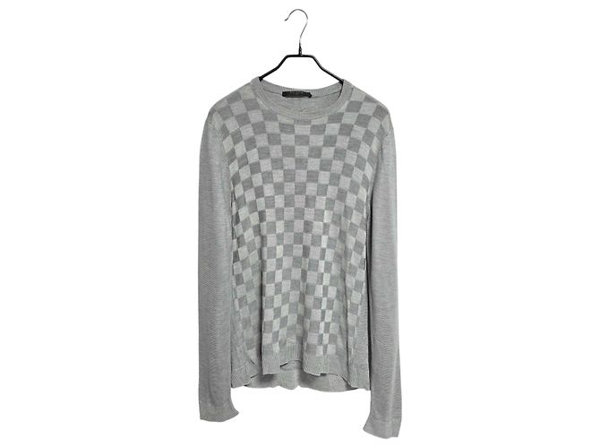 Louis Vuitton Seidenstrick mit Damier-Muster Braun