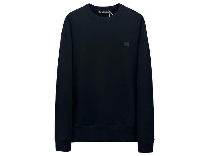 Oversized Sweatshirt mit Face-Logo von Acne Studios Schwarz