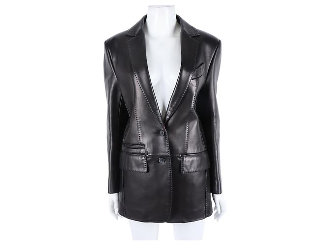 Tom Ford Leather Jacket Black
