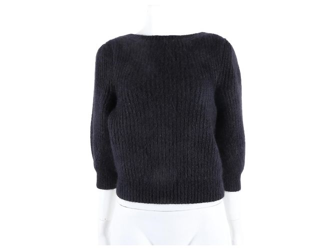 Céline Pull à Manches Longues en Tricot Noir