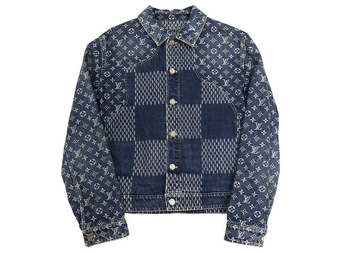 Louis Vuitton Monogram Denim Jacket Blue